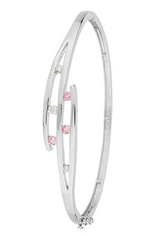 9ct gold Sapphire and Diamond Bangle