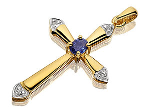 Sapphire and Diamond Cross 186402