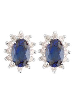 9ct gold Sapphire and Diamond Earrings