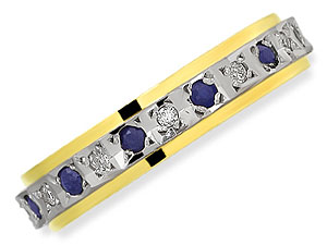 Sapphire and Diamond Full Eternity Ring 048959