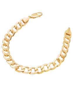 9ct gold Semi Solid 1/2oz Look Curb Bracelet