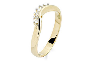 9ct gold Shaped Diamond Brides Wedding Ring 184472