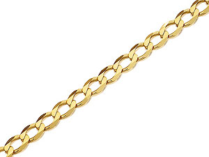 9ct Gold Solid Curb Link Bracelet - 077234