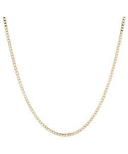 9ct Gold Solid Diamond Cut Curb Chain
