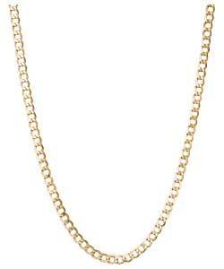 9ct Gold Solid Look Curb Chain - 46cm/18in
