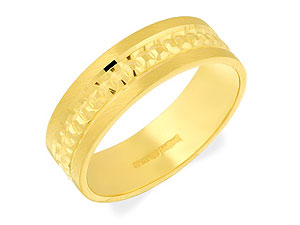 9ct gold Square-Edged Grooms Wedding Ring 184205-T