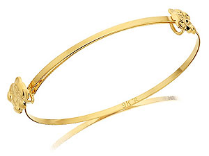 9ct gold Teddies Expanding Baby Bangle 078407