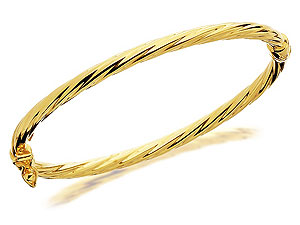 9ct Gold Twist Baby Bangle - 078494