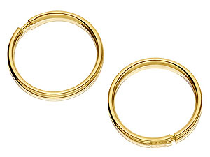 9ct Gold ULTRA Mini Hoop Earrings 9mm - 072411