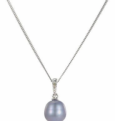 A B Davis 9ct White Gold Freshwater Pearl and