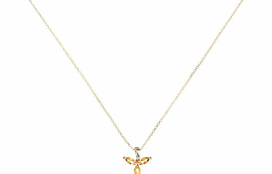 A B Davis 9ct Yellow Gold Tri Marquise Pendant