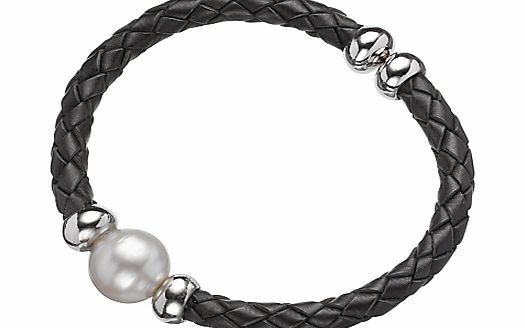 A B Davis Leather and Sterling Silver with Pearl