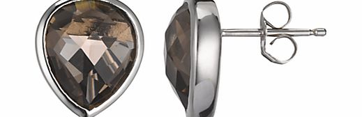 A B Davis Sterling Silver Quartz Stud Earrings