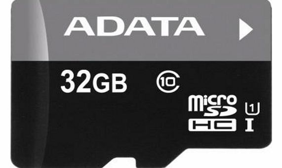 A-Data 32GB Turbo microSDHC UHS-1 CL10 Memory Card w/SD