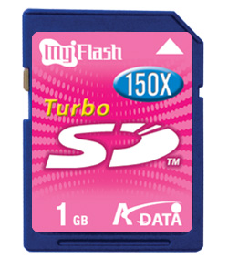 A-Data Turbo 150x Secure Digital 1GB card