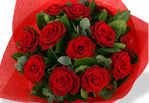 A Dozen Red Roses Bouquet