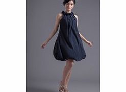 A-line 3D-flower Chiffon Mini Dress