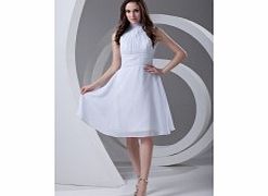 A-line 3D-flower Pleat Keyhole in Back