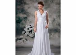 A-line Asymmetrical Neck Keyhole Backless