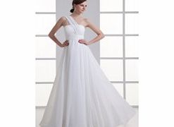 A-line Backless Asymmetrical One-shoulder Belt