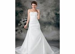 A-line Backless Beading Pleated Dropped