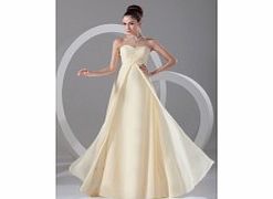 A-line Backless Pleat Draped Slit Floor-length