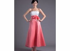 Backless Strapless 3D-flower Pleat in