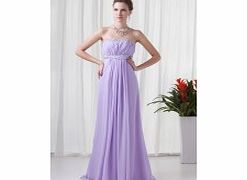 A-line Backless Strapless Empire Beading Draped