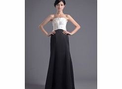 A-line Backless Strapless Pleat Floor-length
