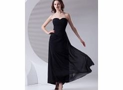 A-line Backless Sweetheart Pleat Ankle-length