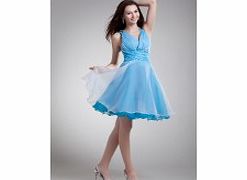 A-line Crossed Straps Backless Beading Pleat