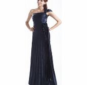 A-line One-shoulder Backless Empire Draped