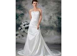 A-line One-shoulder Backless Pleated Dropped