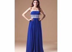 A-line Strapless Backless Beading Strips Draped