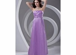A-line Strapless Backless Pleat Empire Bow