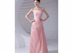 A-line Strapless Backless Pleat Floor-length