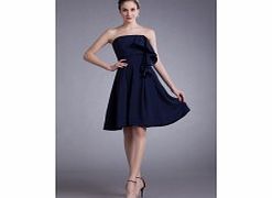 A-line Strapless Backless Ruffles Knee-length
