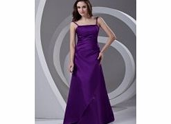 A-line Straps Backless Beading Pleat