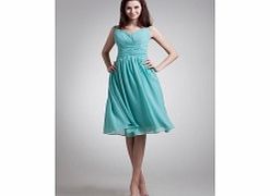 A-line Straps Sweetheart Backless Pleat Draped