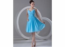 A-line Straps Sweetheart Crossed Pleat Draped