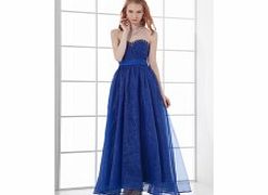 A-line Sweetheart Backless Beaded Ankle-length