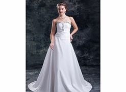 A-line Sweetheart Backless Beaded Pleat