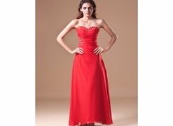 A-line Sweetheart Backless Beading Ankle-length