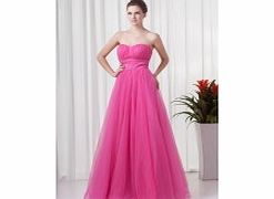 A-line Sweetheart Backless Empire Pleat Draped