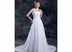 A-line Sweetheart Backless Pleat Draped