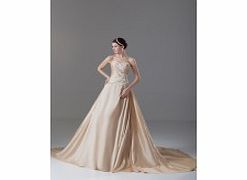 A-line Sweetheart Dropped Beaded Pleat