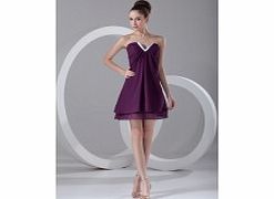 A-line V-neck Sweetheart Backless Pleat