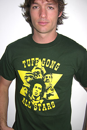 A-Non Bob Marley Tuff Gong All Stars Mens T Shirt Anon