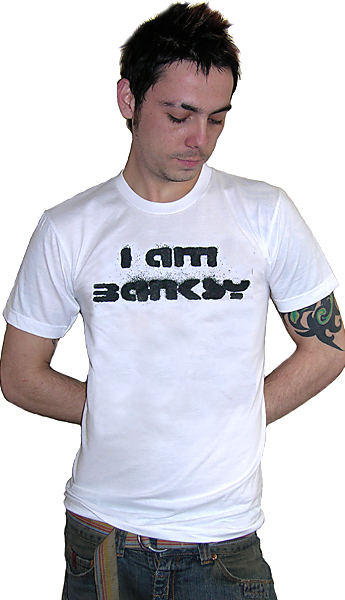 A-Non I Am Banksy White Mens T Shirt