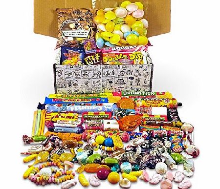 Retro Sweets Mega Gift Box: Jam Packed With Over 60 of the Best Retro Sweets. 100% Money Back Guarantee: Fun Christmas Gifts, Secret Santa Present Ideas For Men & Women, Mum, Dad, Boys & Girls